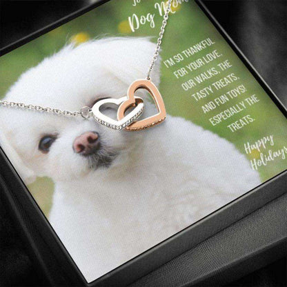 Dog Mom Necklace, Happy Holidays Gift “ Maltese Dog Mom Necklace Gifts for Mother (Mom) Rakva