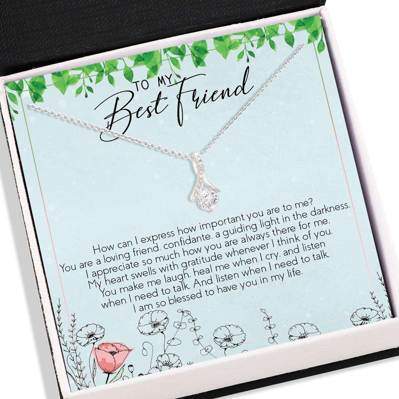 Friend Necklace, Alluring Beauty Necklace “ To My Best Friend Necklace Gifts Gifts For Friend Rakva