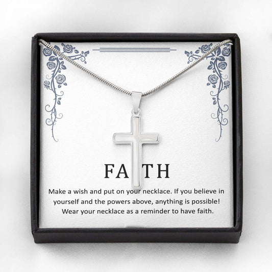 Friend Necklace, Artisan Crafted Cross Necklace “ Faith In Yourself Necklace Gifts For Friend Rakva