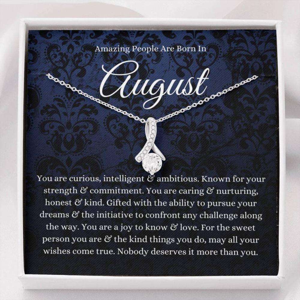 Friend Necklace, August Zodiac Necklace Gift, Born In August Gift, August Horoscope Necklace Happy Birthday Rakva