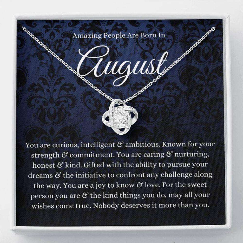 Friend Necklace, August Zodiac Necklace Gift, Born In August Gift, August Horoscope Necklace Happy Birthday Rakva