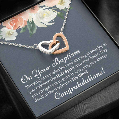 Friend Necklace, Baptism Gift For Adults, Catholic Baptism Gift For Adults, Cross Necklace With Message Card, Gift For Adult Baptism Gifts For Friend Rakva