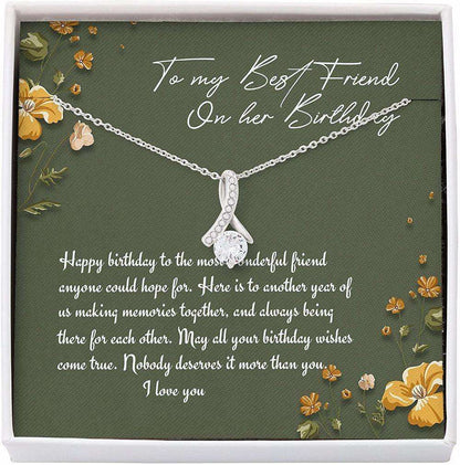 Friend Necklace, Best Friend Birthday Gift “ Happy Birthday Alluring Necklace Gifts For Friend Rakva