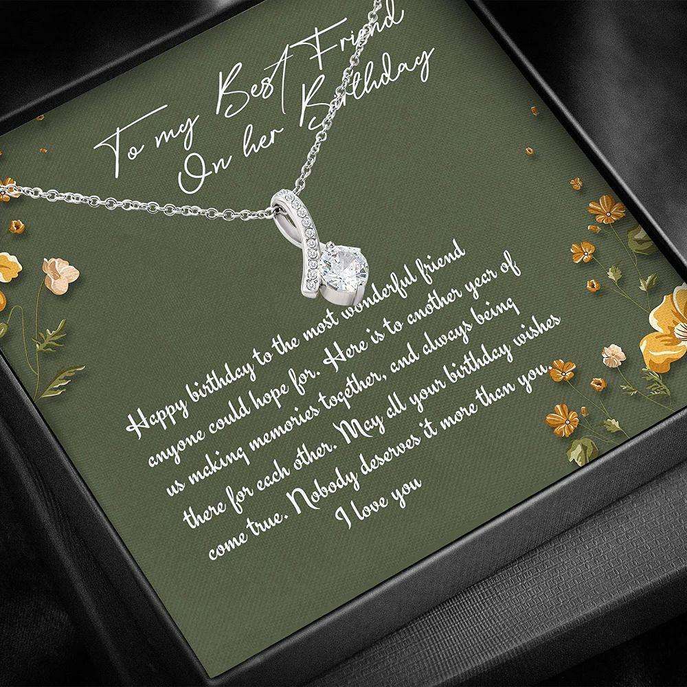 Friend Necklace, Best Friend Birthday Gift “ Happy Birthday Alluring Necklace Gifts For Friend Rakva