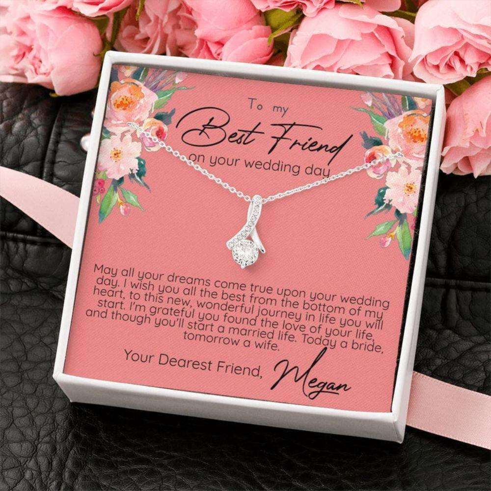 Friend Necklace, Best Friend Gift On Her Wedding Day, Best Friend To Bride Gift, Wedding Gifts For Bride From Friend, Bride Necklace Gift For Bride Rakva