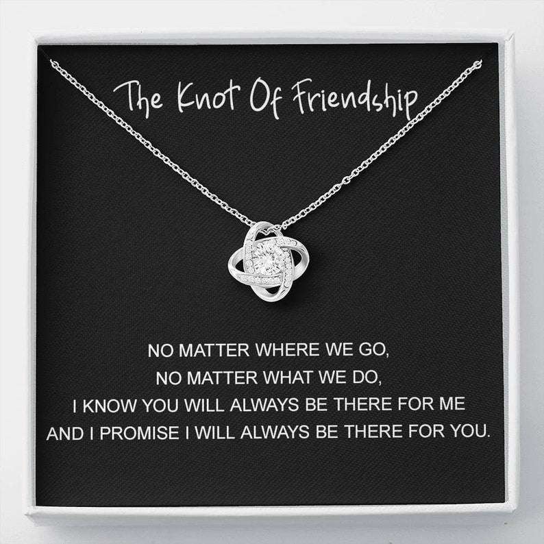 Friend Necklace, Best Friend Necklace, Best Friend Gift, Best Friend Birthday Necklace Gifts, The Knot Of Friendship Necklace Friendship Day Rakva