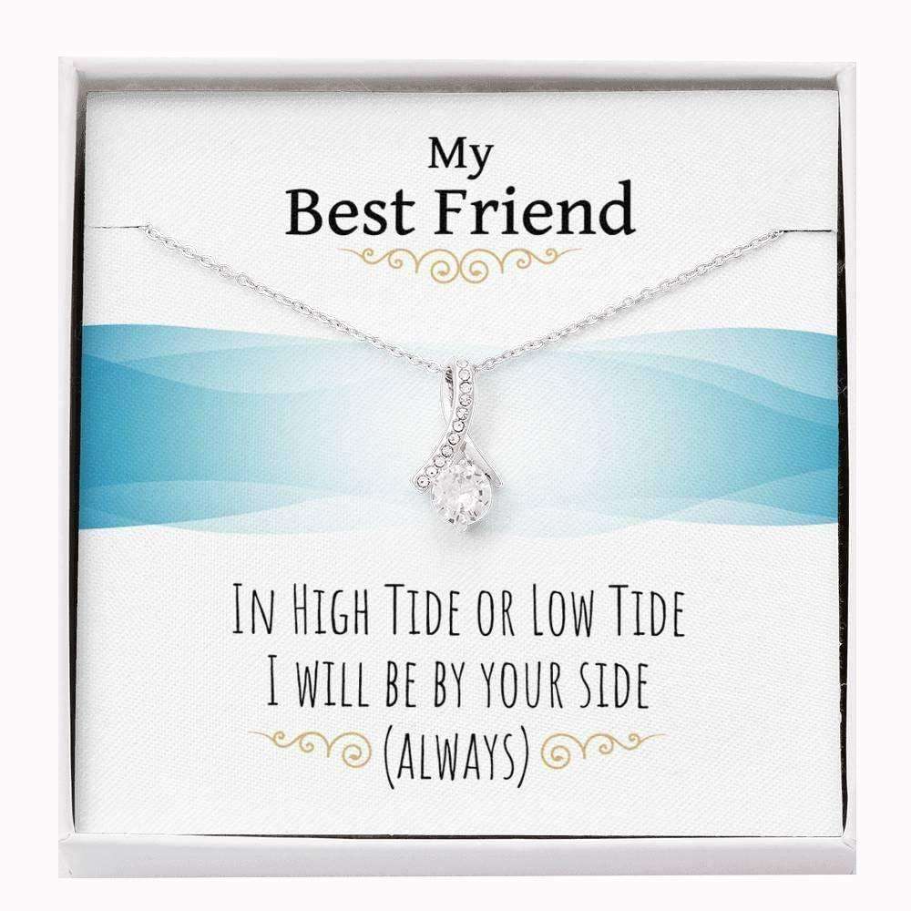 Friend Necklace, Best Friend Necklace “ In High Tide Low Tide I Will Be By Your Side Always Gifts For Friend Rakva