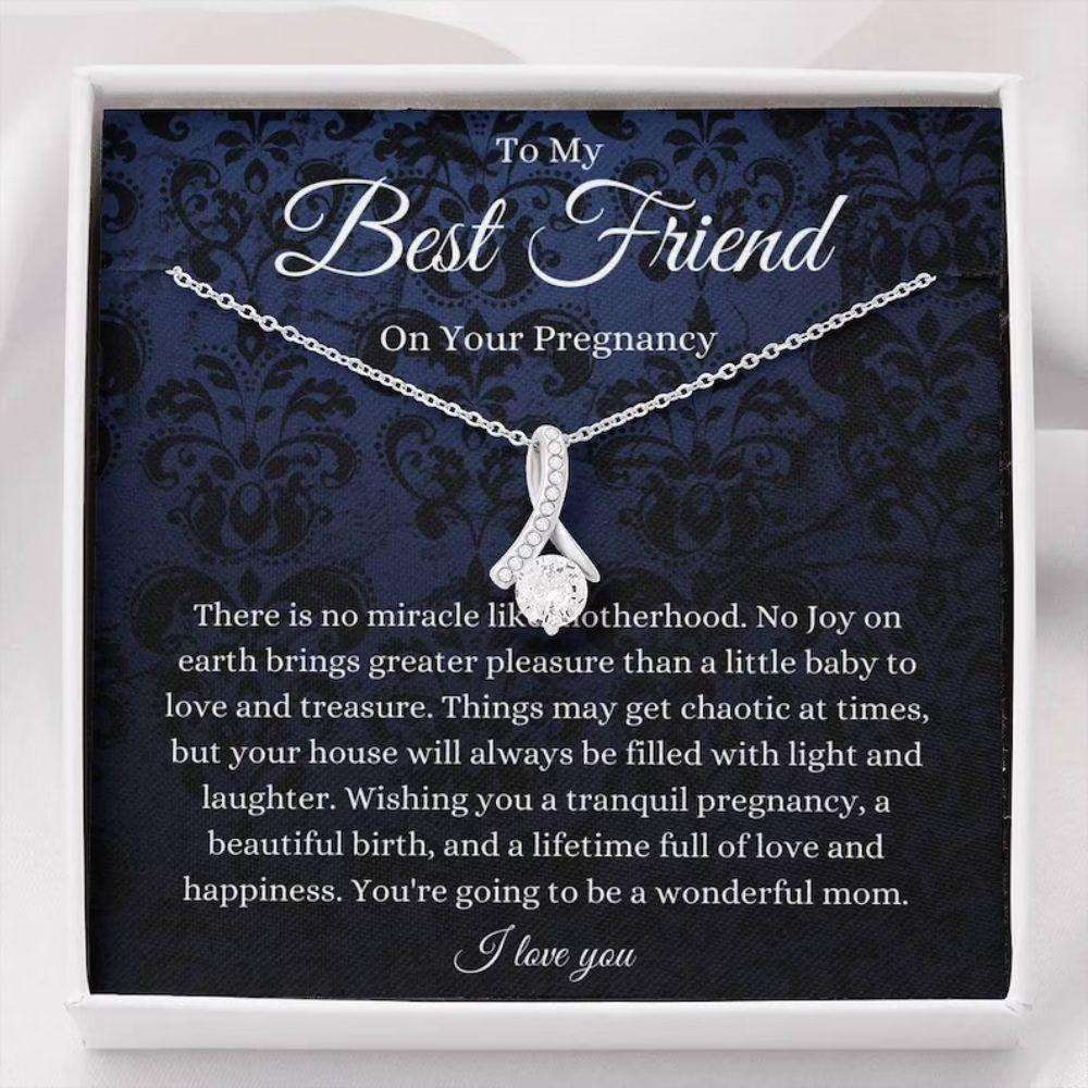 Friend Necklace, Best Friend Pregnancy Necklace, Gift For Mom To Be, Expecting Mom Gift Gifts For Friend Rakva