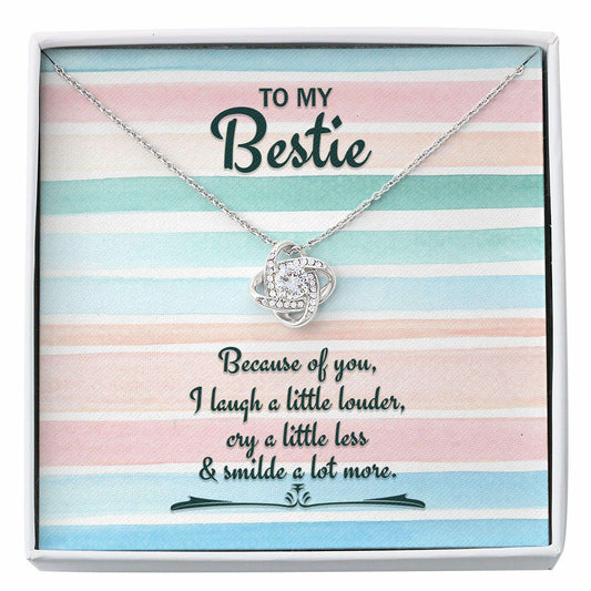 Friend Necklace, Bestie Necklace Friendship Necklace Gift “ To My Bestie Because Of You Best Friend Gift Gifts For Friend Rakva