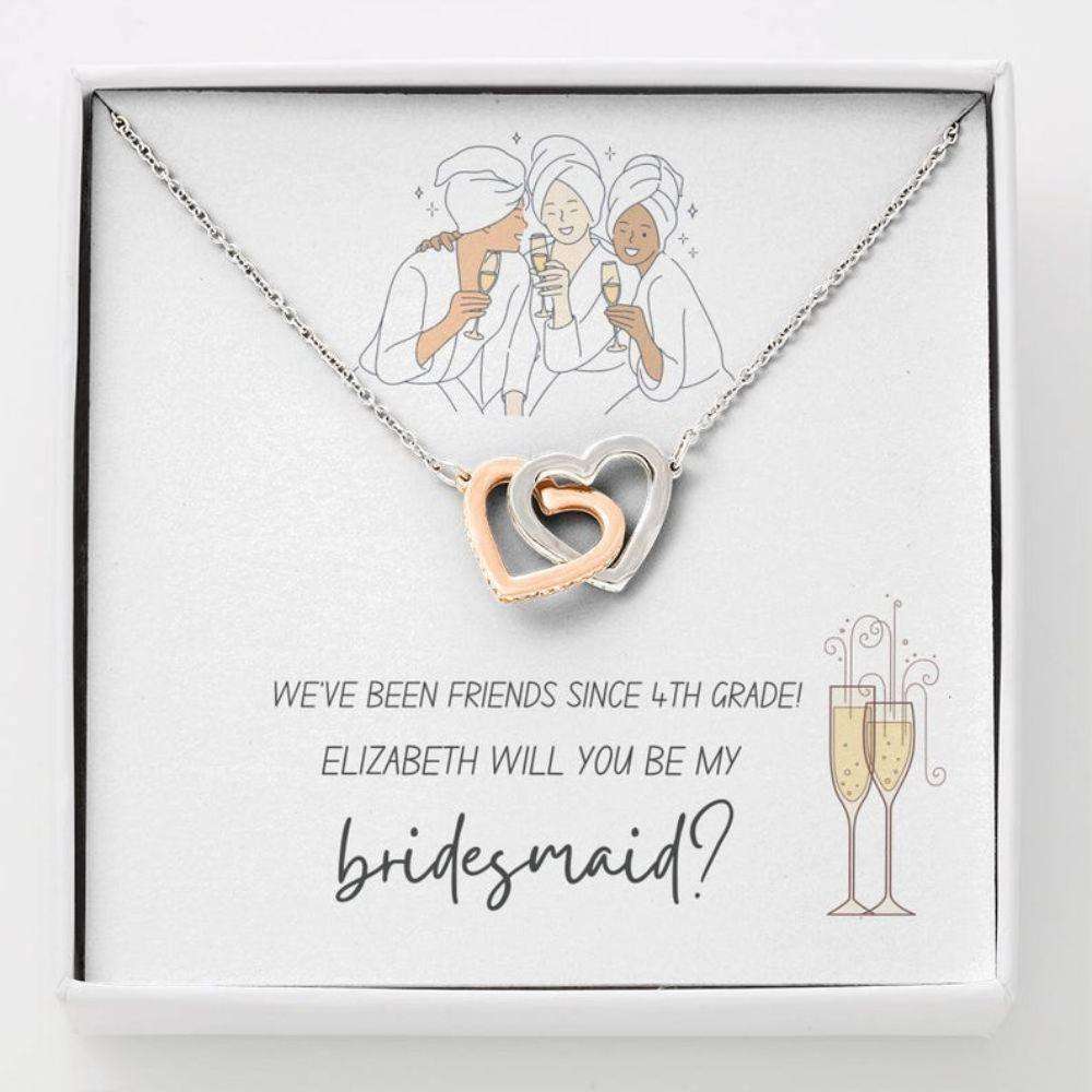 Friend Necklace, Bridesmaid Proposal Gift Necklace From Bride, Gift For Bestfriend Soul Sister Gifts For Friend Rakva