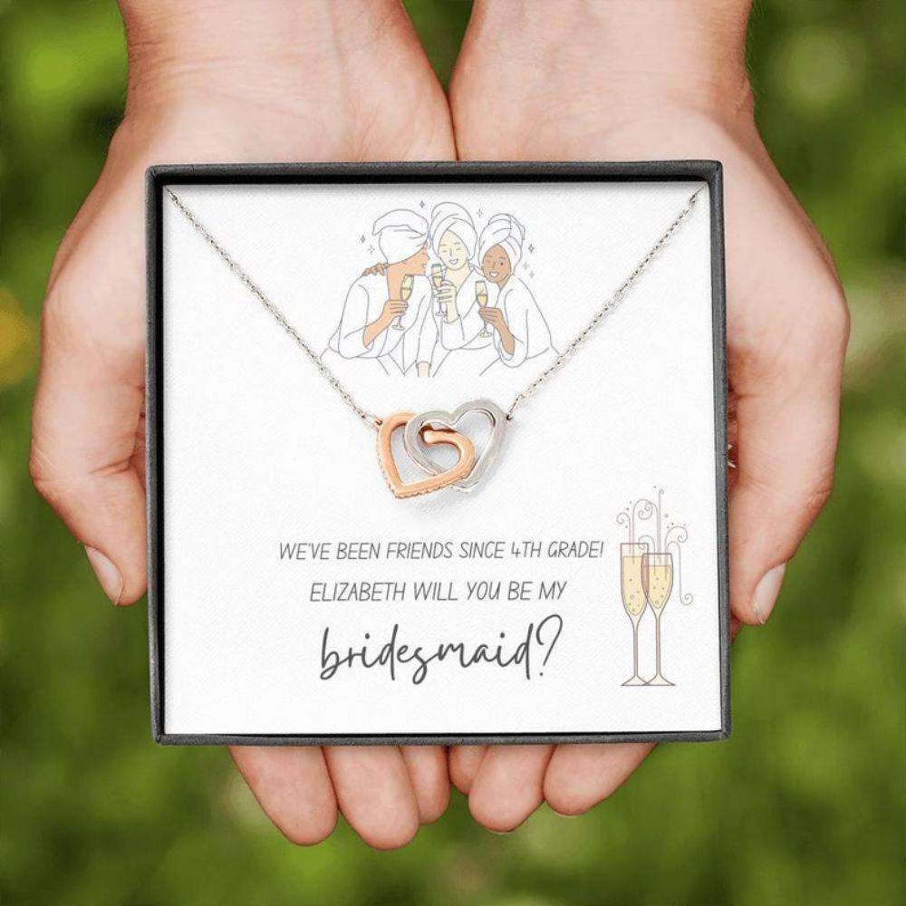 Friend Necklace, Bridesmaid Proposal Gift Necklace From Bride, Gift For Bestfriend Soul Sister Gifts For Friend Rakva