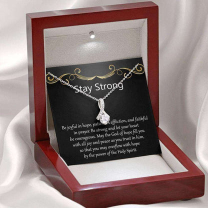 Friend Necklace, Daughter Necklace, Bible Verse Stay Strong, Motivational, Inspirational, Stay Strong Necklace, Encouragement Dughter's Day Rakva