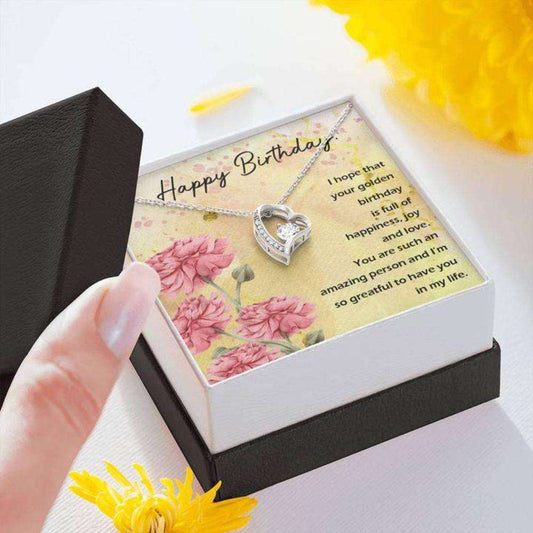 Friend Necklace, Daughter Necklace, Golden Birthday Necklace Gift With Message Card Dughter's Day Rakva