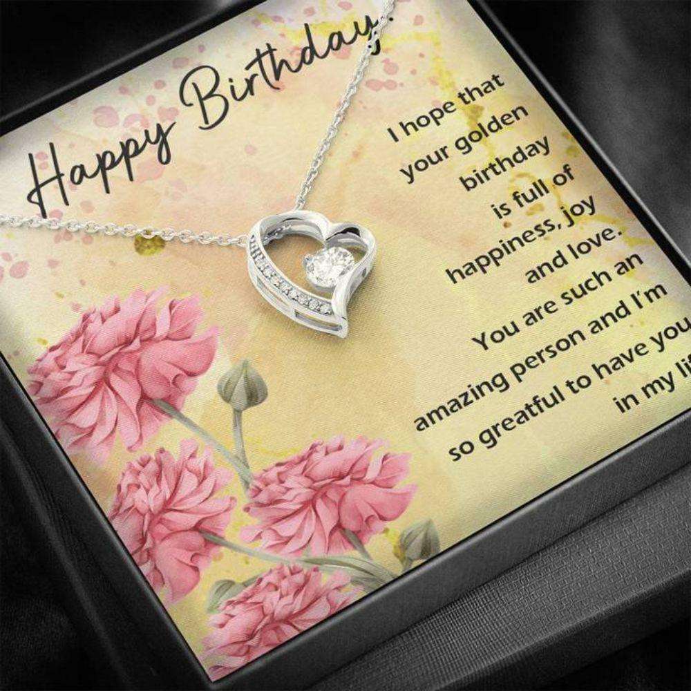 Friend Necklace, Daughter Necklace, Golden Birthday Necklace Gift With Message Card Dughter's Day Rakva