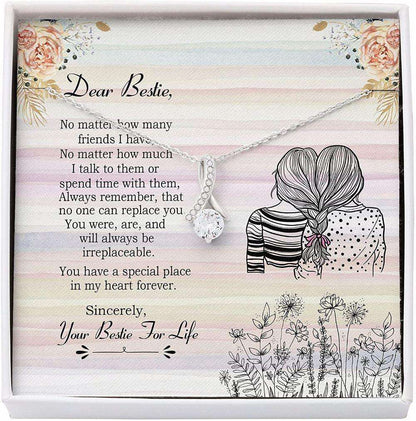 Friend Necklace, Dear Bestie Friend Necklace “ Bestie For Life Friendship Necklace Gift Gifts For Friend Rakva