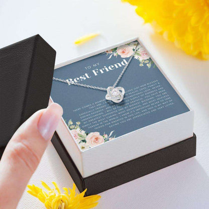 Friend Necklace, Gift For Best Friend, Best Friend Birthday, Bff Gift, Best Friend Friendship Gift, Best Friend Love Knot Necklace Gifts For Friend Rakva