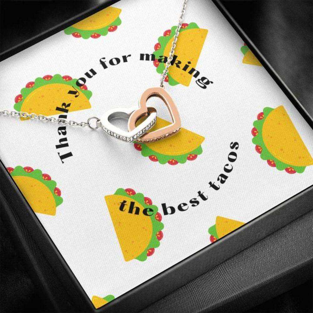 Friend Necklace, Gift Necklace With Message Card Best Taco Maker Friendship Day Rakva