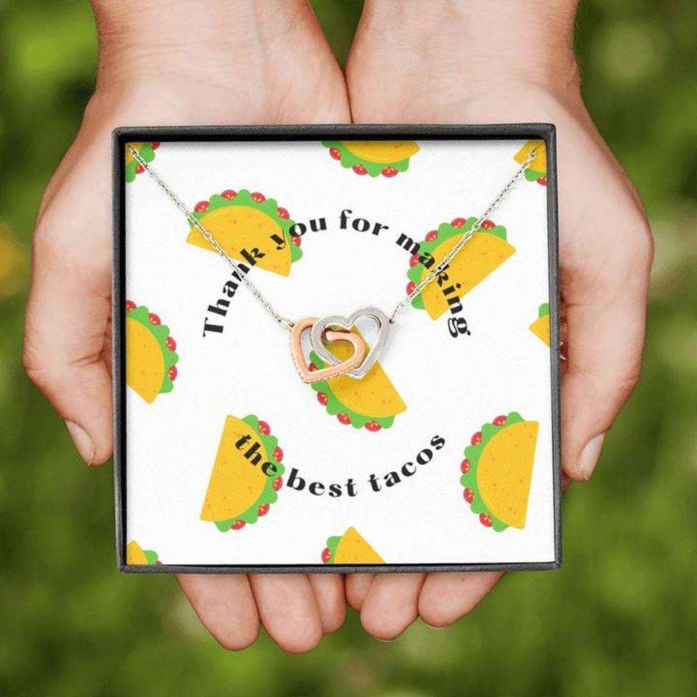 Friend Necklace, Gift Necklace With Message Card Best Taco Maker Friendship Day Rakva