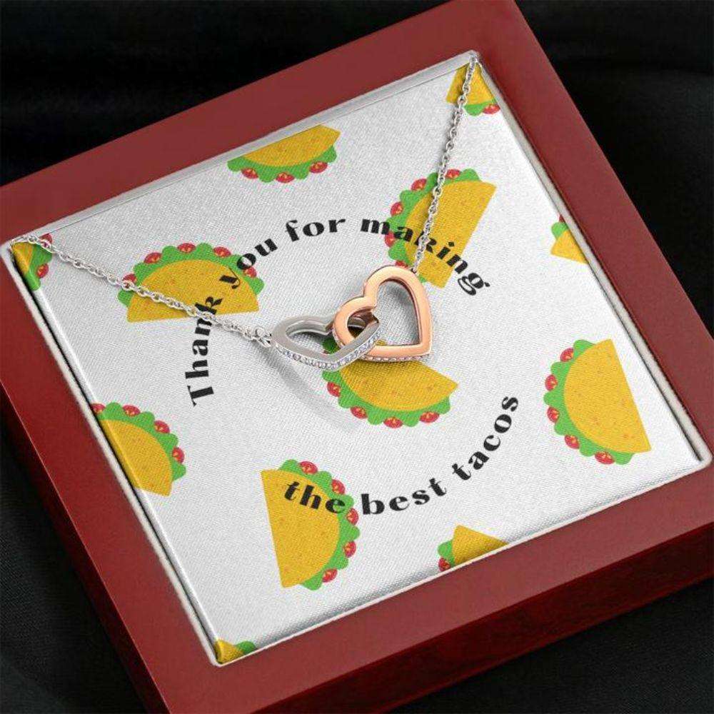 Friend Necklace, Gift Necklace With Message Card Best Taco Maker Friendship Day Rakva