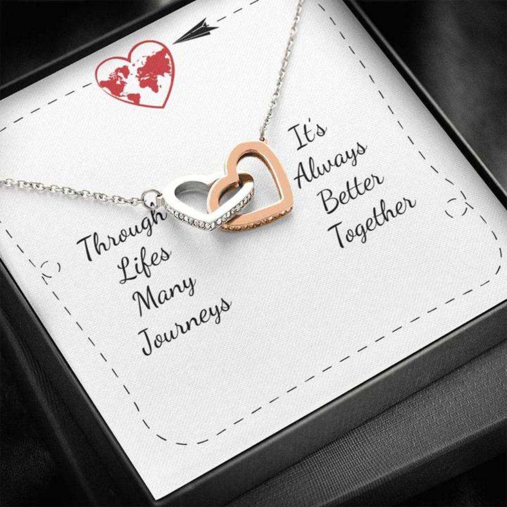 Friend Necklace, Gift Necklace With Message Card Life’S Many Journeys Friendship Day Rakva