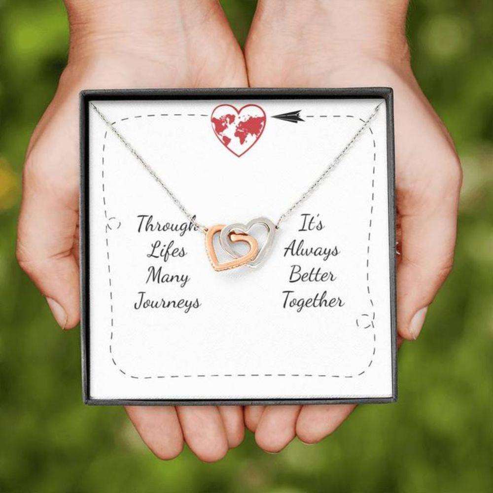 Friend Necklace, Gift Necklace With Message Card Life’S Many Journeys Friendship Day Rakva