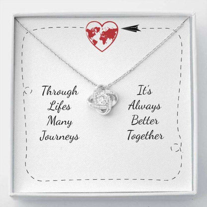 Friend Necklace, Gift Necklace With Message Card Life’S Many Journeys Stronger Together Friendship Day Rakva