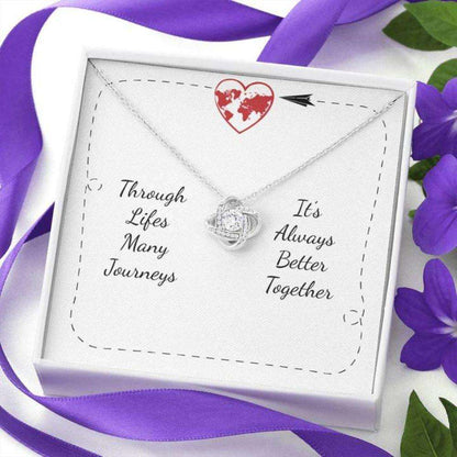 Friend Necklace, Gift Necklace With Message Card Life’S Many Journeys Stronger Together Friendship Day Rakva