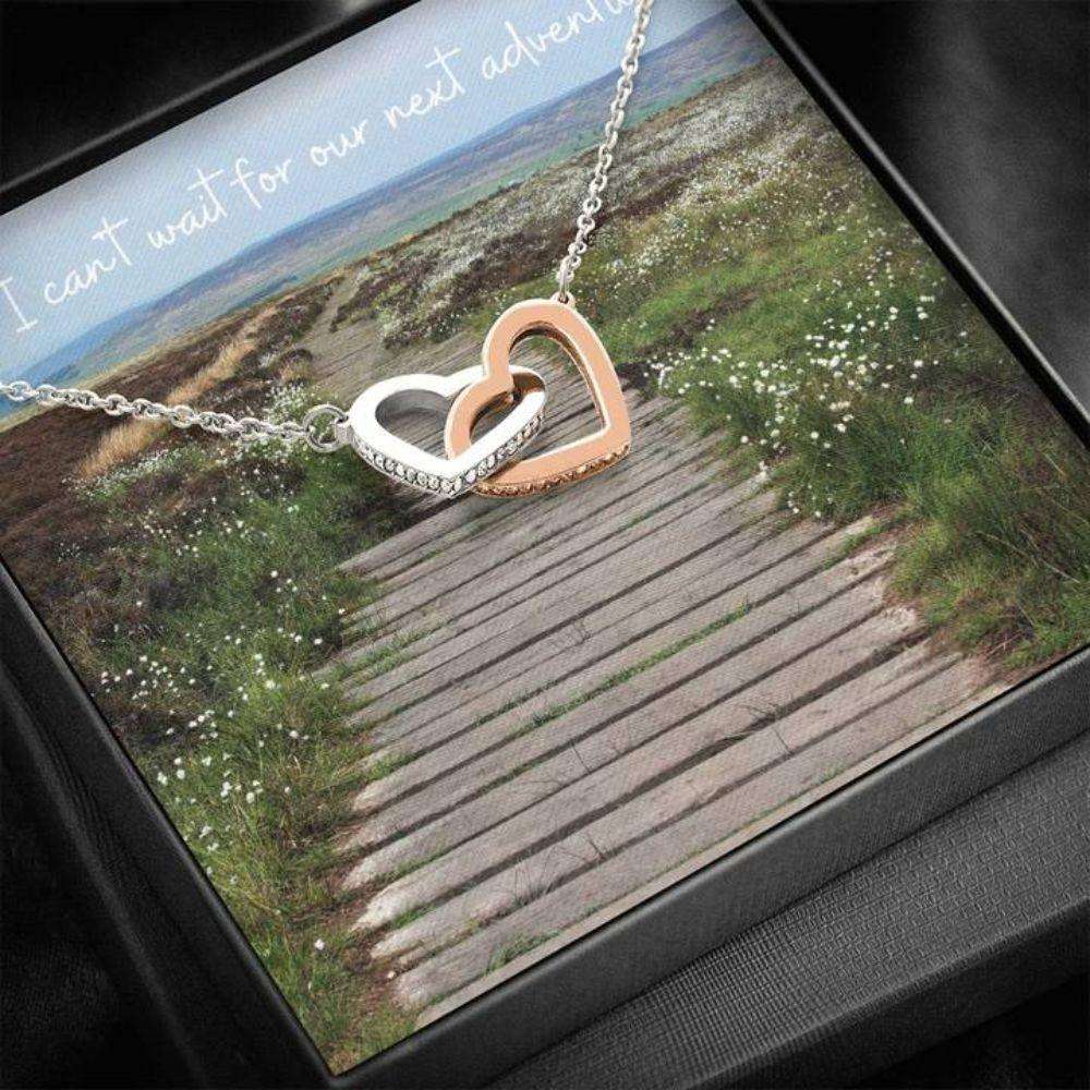 Friend Necklace, Gift Necklace With Message Card Next Adventure Dughter's Day Rakva