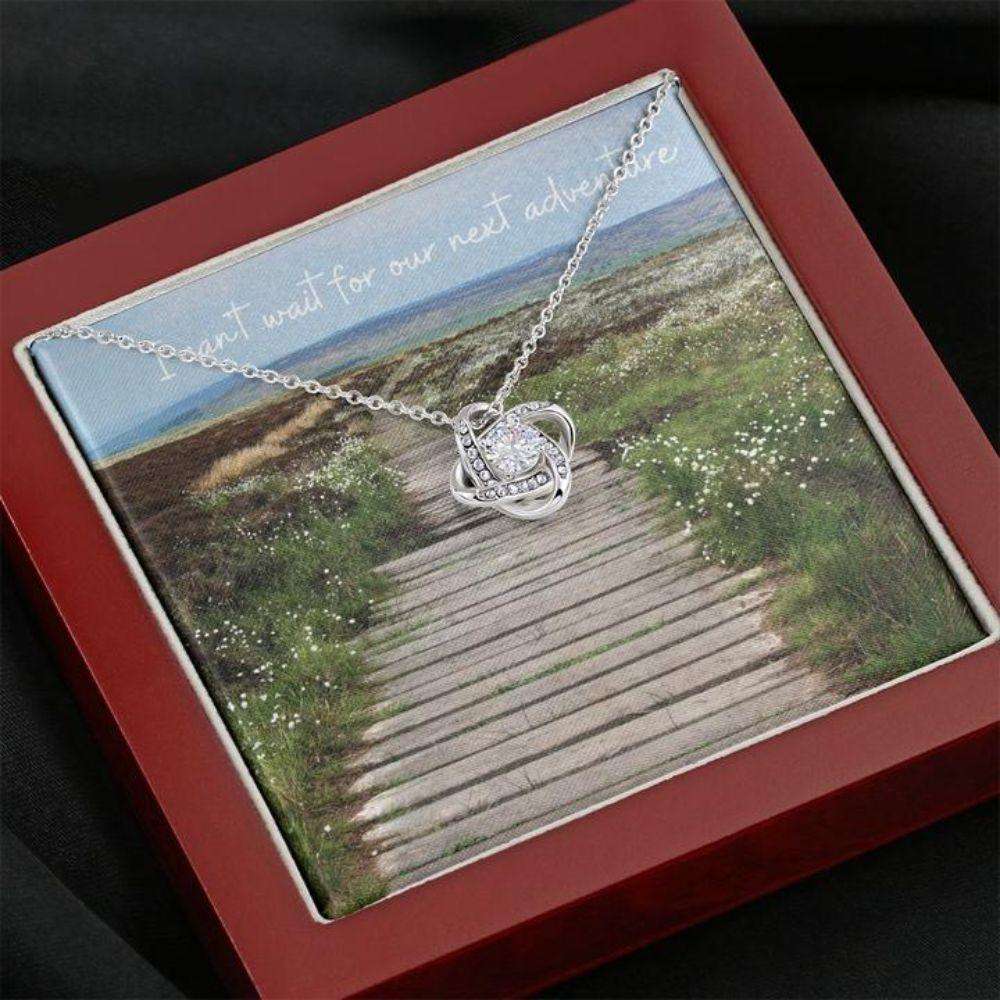 Friend Necklace, Gift Necklace With Message Card Next Adventure Stronger Together Dughter's Day Rakva