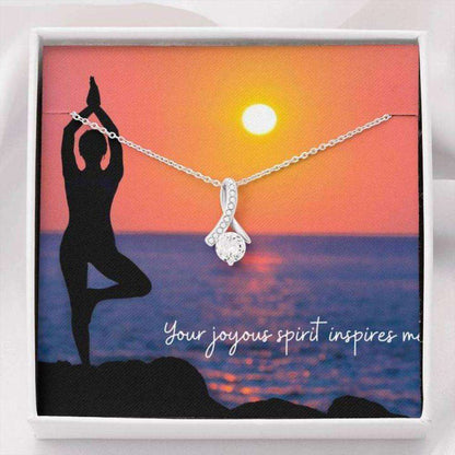 Friend Necklace, Gift Necklace With Message Card Yoga Joyous Spirit The Dughter's Day Rakva