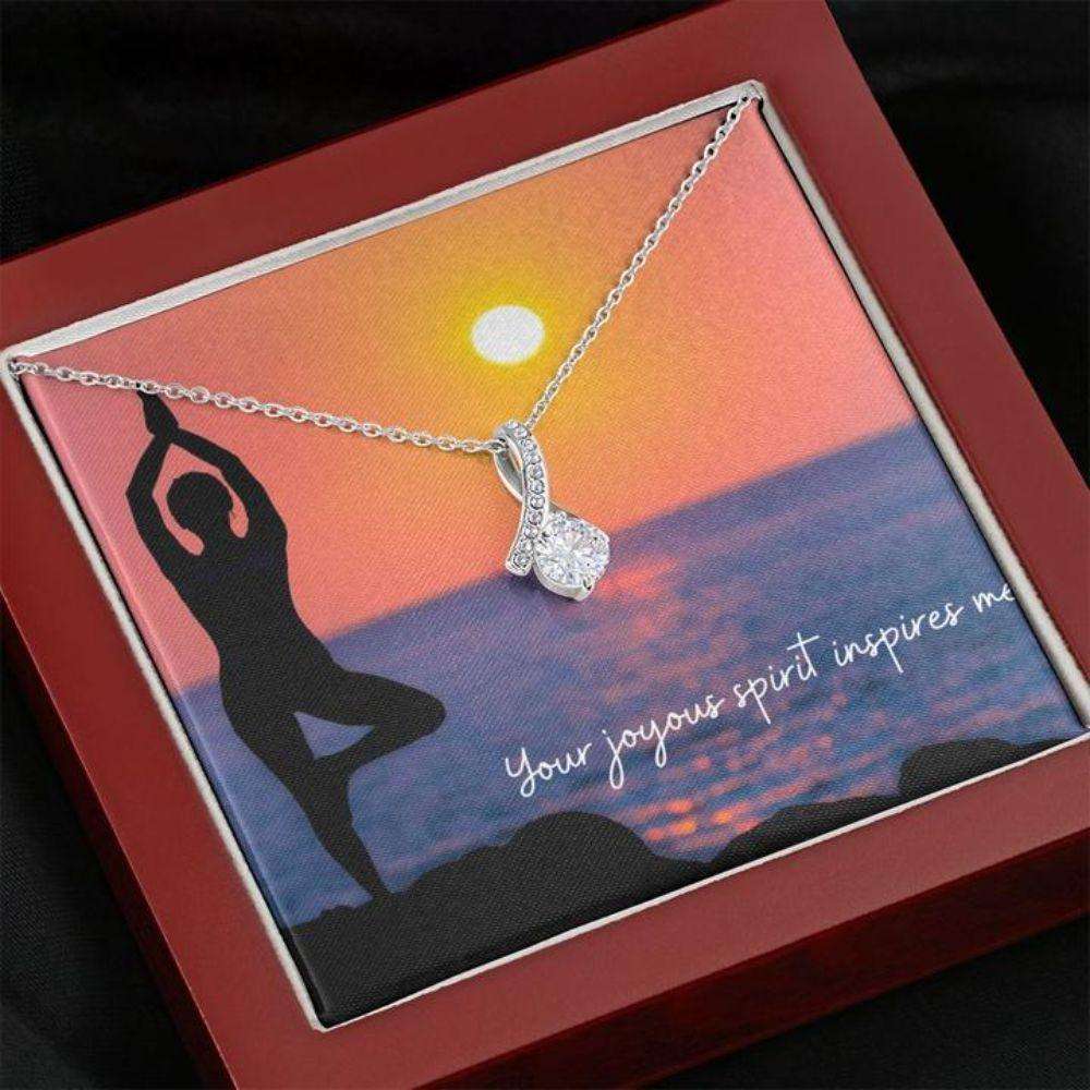 Friend Necklace, Gift Necklace With Message Card Yoga Joyous Spirit The Dughter's Day Rakva