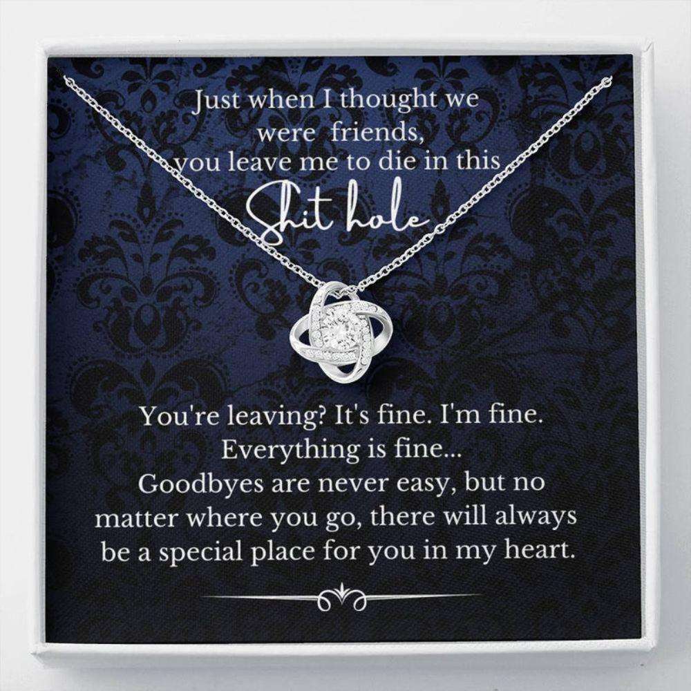 Friend Necklace, Going Away Necklace Gift For Friend Farewell Best Friend Goodbye Gift For Coworker Gifts For Friend Rakva