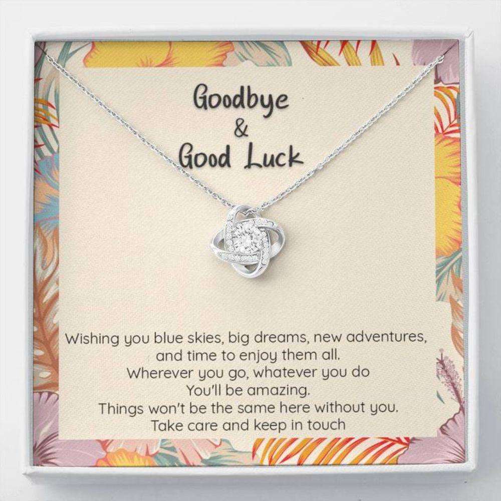 Friend Necklace, Goodbye & Good Luck, Sorry You’Re Leaving, Cz Necklace Gifts For Friend Rakva