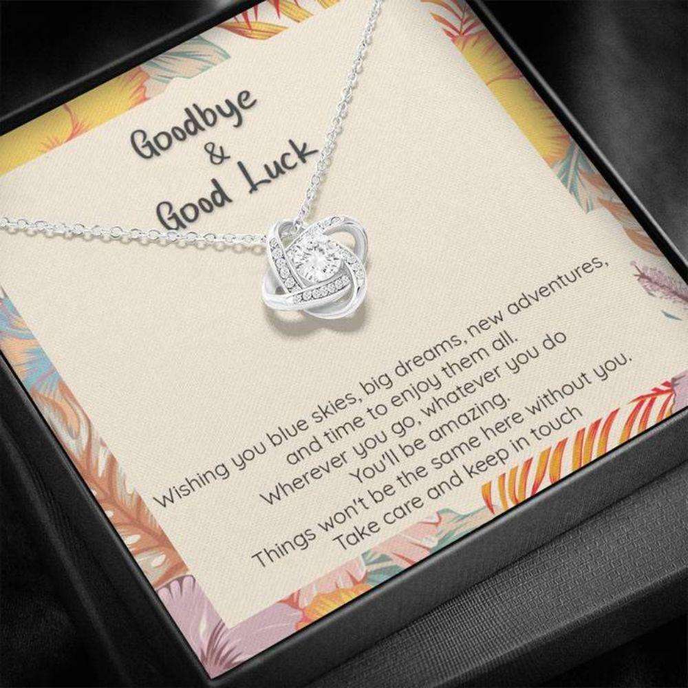 Friend Necklace, Goodbye & Good Luck, Sorry You’Re Leaving, Cz Necklace Gifts For Friend Rakva