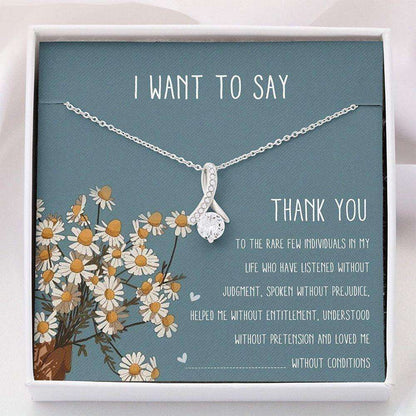 Friend Necklace, Grateful Necklace “ Thank You Necklace “ Alluring Beauty Necklace With Gift Box For Birthday Christmas Gifts For Friend Rakva