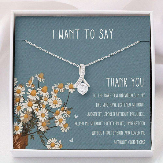 Friend Necklace, Grateful Necklace “ Thank You Necklace “ Alluring Beauty Necklace With Gift Box For Birthday Christmas Gifts For Friend Rakva