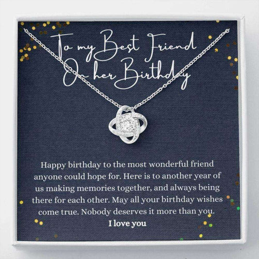 Friend Necklace, Happy Birthday Best Friend Necklace Gift, Best Friend Thoughtful Gift, Message Card Gifts For Friend Rakva