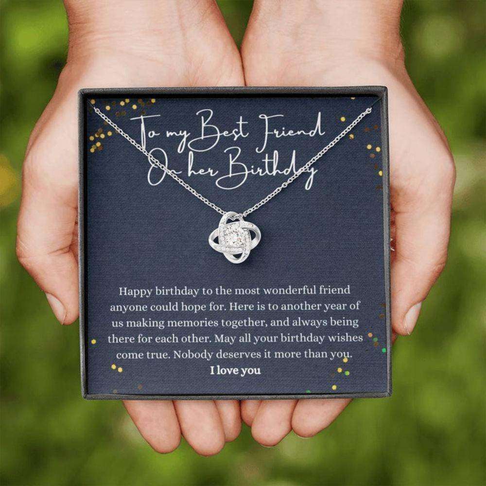 Friend Necklace, Happy Birthday Best Friend Necklace Gift, Best Friend Thoughtful Gift, Message Card Gifts For Friend Rakva