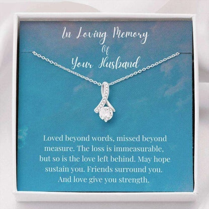 Friend Necklace, In Loving Memory Of Your Husband Necklace, Memorial Gifts For Loss Of A Husband Gift For Karwa Chauth Rakva