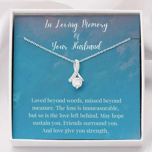 Friend Necklace, In Loving Memory Of Your Husband Necklace, Memorial Gifts For Loss Of A Husband Gift For Karwa Chauth Rakva