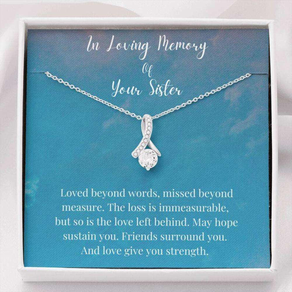 Friend Necklace, In Loving Memory Of Your Sister Necklace, Memorial Gifts For Loss Of A Sister Gift Gifts for Sister Rakva