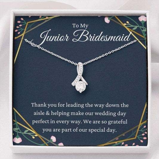 Friend Necklace, Junior Bridesmaid Gift Necklace, Flower Girl Gift For Jr Bridesmaid Wedding Gifts For Friend Rakva