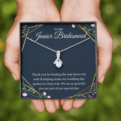 Friend Necklace, Junior Bridesmaid Gift Necklace, Flower Girl Gift For Jr Bridesmaid Wedding Gifts For Friend Rakva