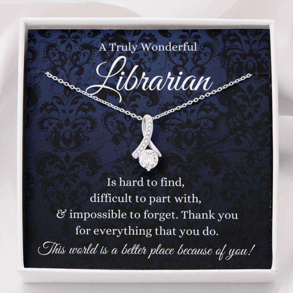 Friend Necklace, Librarian Gifts For Librarians Book Lover Gift, Bibliophile, Librarian Thank You Appreciation Gift Gifts For Friend Rakva