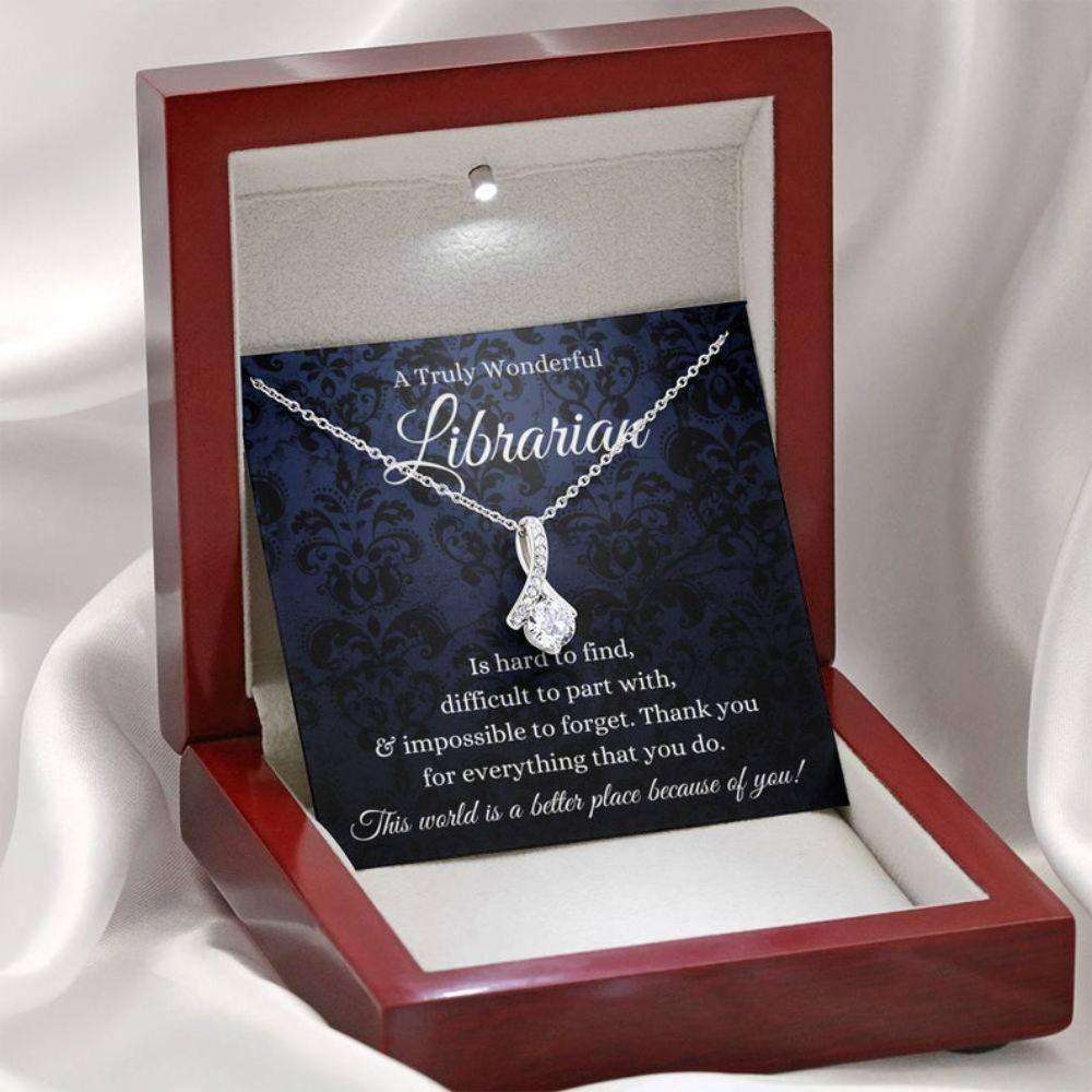 Friend Necklace, Librarian Gifts For Librarians Book Lover Gift, Bibliophile, Librarian Thank You Appreciation Gift Gifts For Friend Rakva