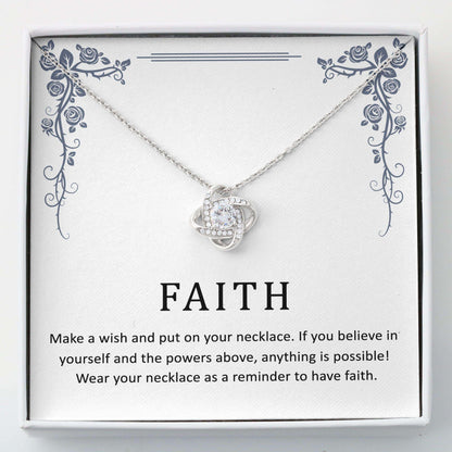 Friend Necklace, Love Knots “ Faith In Yourself Necklace Gifts For Friend Rakva