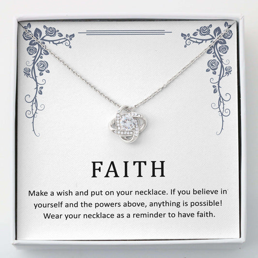 Friend Necklace, Love Knots “ Faith In Yourself Necklace Gifts For Friend Rakva