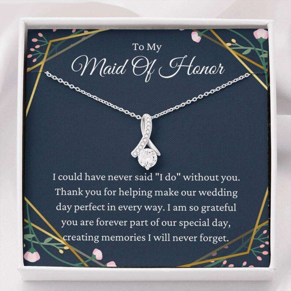 Friend Necklace, Maid Of Honor Necklace Gift, Thank You For Being My Maid Of Honor Gift From Bride Gifts For Friend Rakva