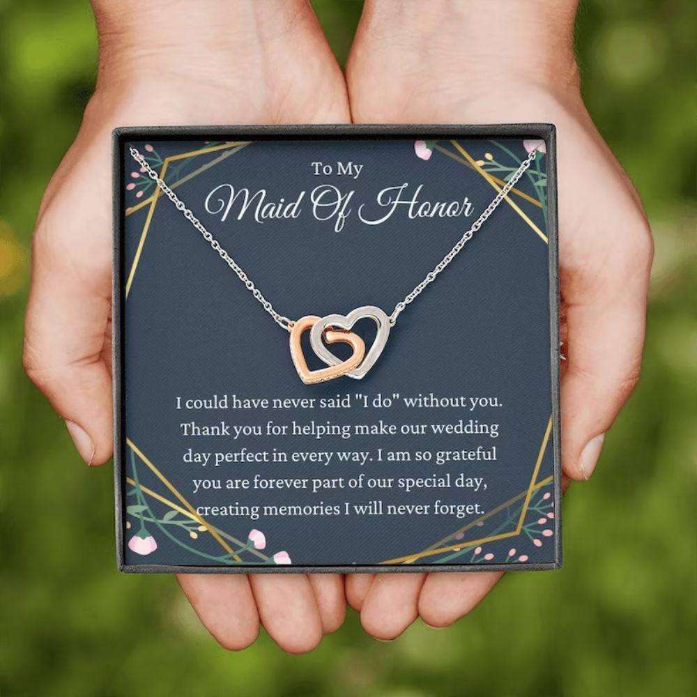 Friend Necklace, Maid Of Honor Necklace Gift, Thank You For Being My Maid Of Honor Gift From Bride Gifts For Friend Rakva