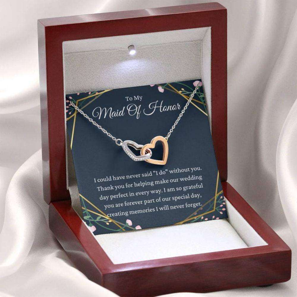 Friend Necklace, Maid Of Honor Necklace Gift, Thank You For Being My Maid Of Honor Gift From Bride Gifts For Friend Rakva